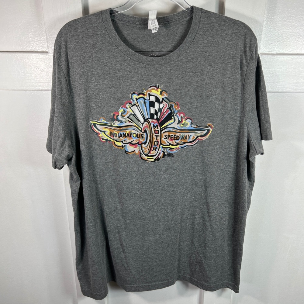 Indianapolis Motor Speedway Justin Patten Graphic Tee Grey 2XL Bella Canvas